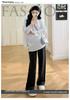 2026 Frühling Koreanisches gestreiftes Umstandsshirt