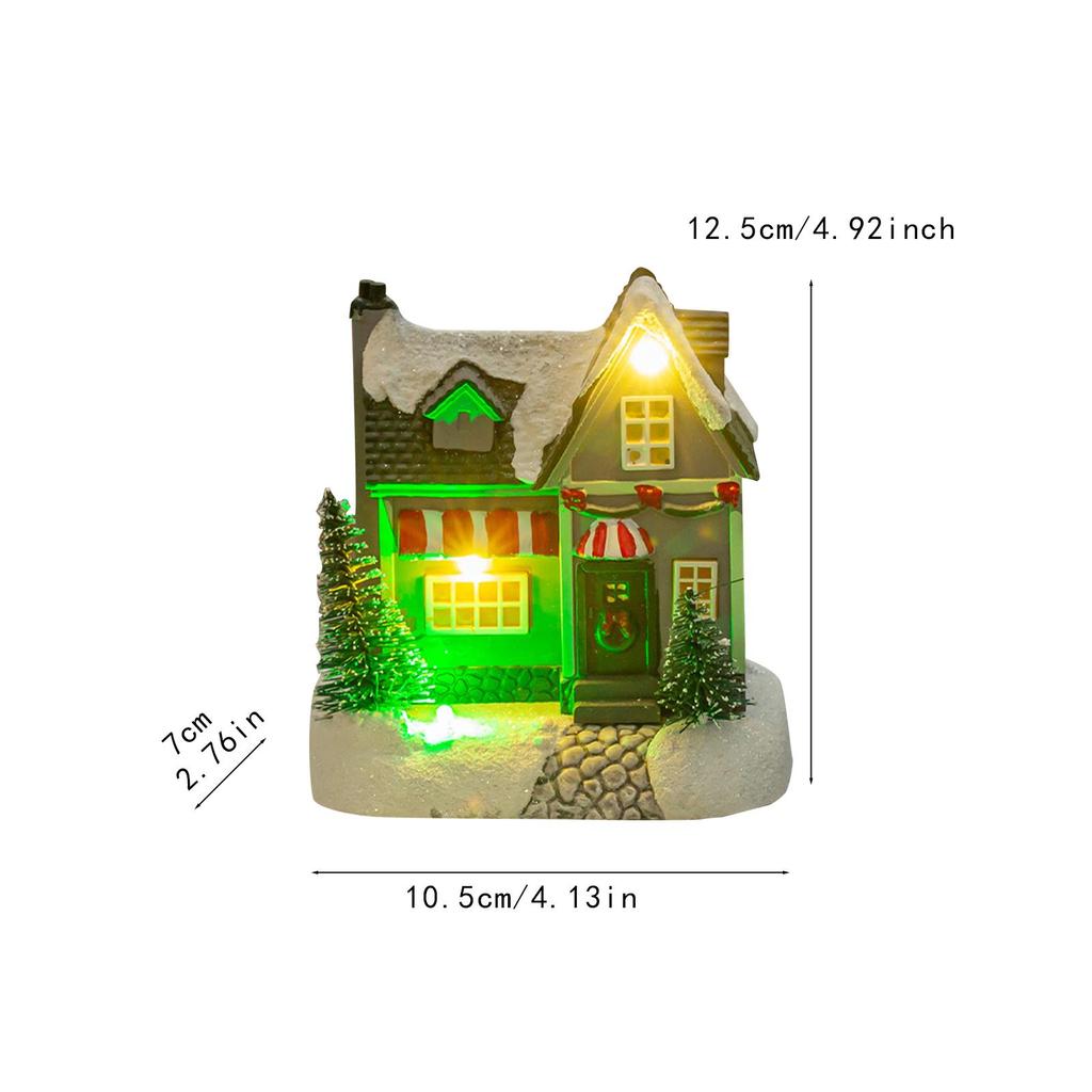 Lighted Up Christmas Village House Light LED Snow Village for Home Bookshelf