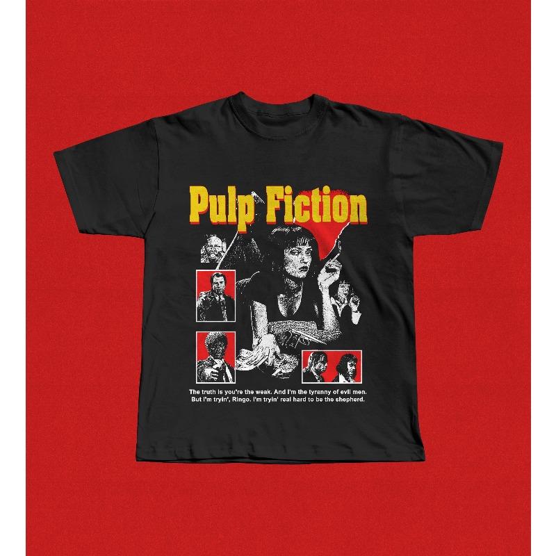 Pulp Fiction Movie Tshirt 90s Quentin Tarantino Classic Movie Tshirt Summer New Casual Fashion Unisex Tshirt S