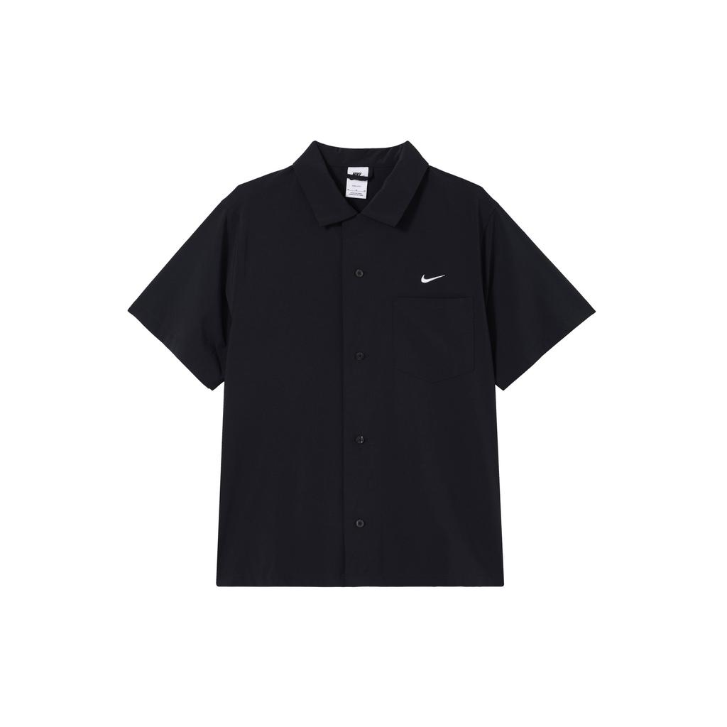 Nike Casual Loose-Fit Short-Sleeve Shirt With Turn-Down Collar Unisex Tops Black DV9074-010