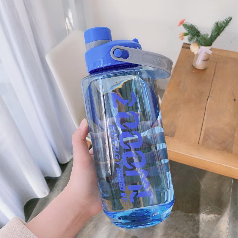 Capacity Plastic Large Cup Water Bottle With Handle Outdoor Indoor Adults Sports