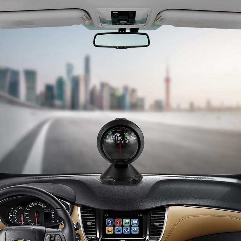 Car Ornaments Plastic Navigation Compass Ball Automobile Vehicle Interior Decor Outdoor Direction