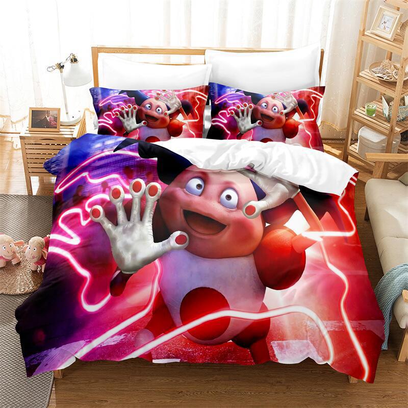 Cartoon Animation Digital Printing Bedding Quilt Cover Microfiber Polyester Cotton Three-Piece Set
