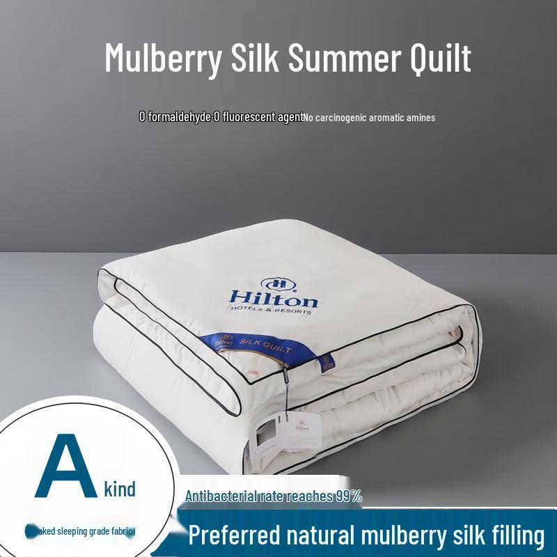 

Летнее одеяло из тутового шелка - Легкое, Стирающееся, Охлаждающее одеяло для односпальных или двуспальных кроватей 100x110 Child (1.2 jin) Machine Washable