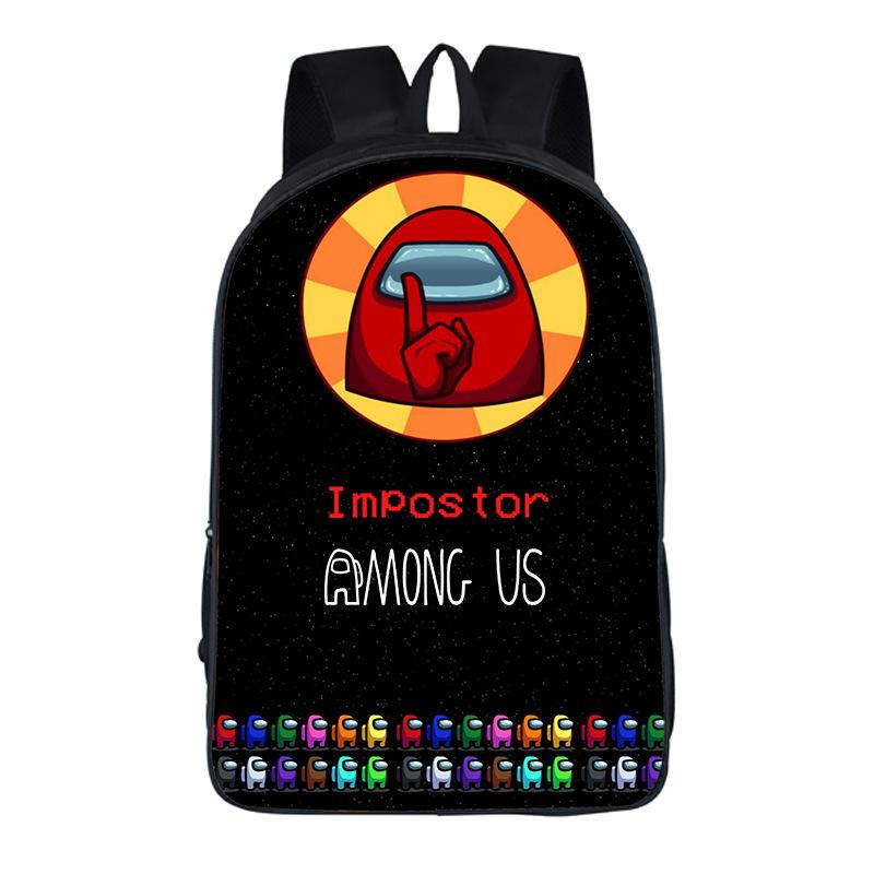 Among Us Game Merchandise Children'S Backpack Oxford Cloth Large Capacity School Bag Backpack