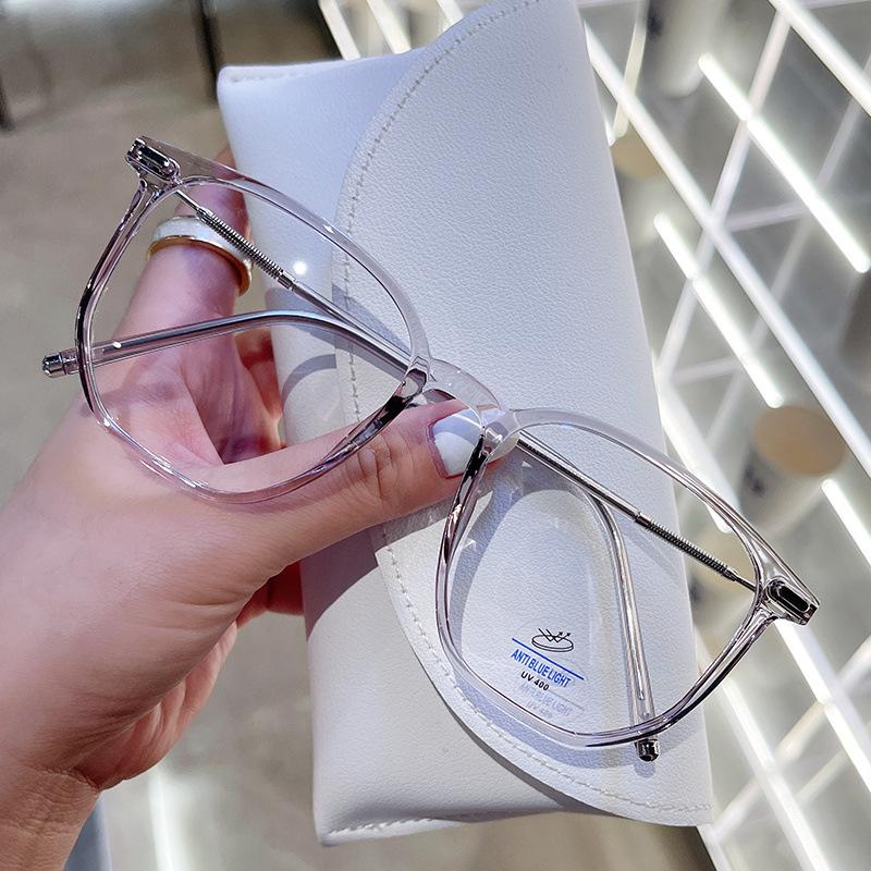 New Trend Square Frame Nearsighted Eyewear Unisex Anti-Blue Light Myopic Glasses Vintage Transparent Prescription Eyeglasses