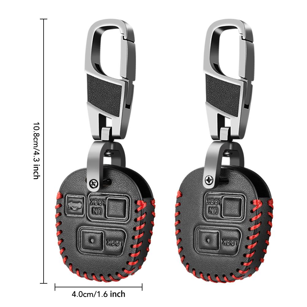 PU Leather Car Key Fob Case Cover Protect Skin Rubber Bag for TOYOTA CAMRY RAV4 Corolla PRADO YARIS Tarago for LEXUS