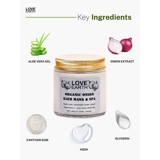 LOVE EARTH Organic Onion Hair Mask & Spa - 100g