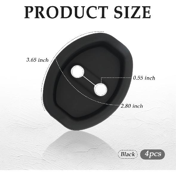 4PCS Door Latch Lock Cover,Silicone Door Latch Guard Car Decorations&Protects Door Latches,Universal Self-Adhesive Door Lock Latch Protector Car