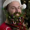 12Pcs Christmas Beard Baubles Ornaments Colorful Ball Bell Beads Beard Clip for Men New Year Navidad Party Decoration Supplies