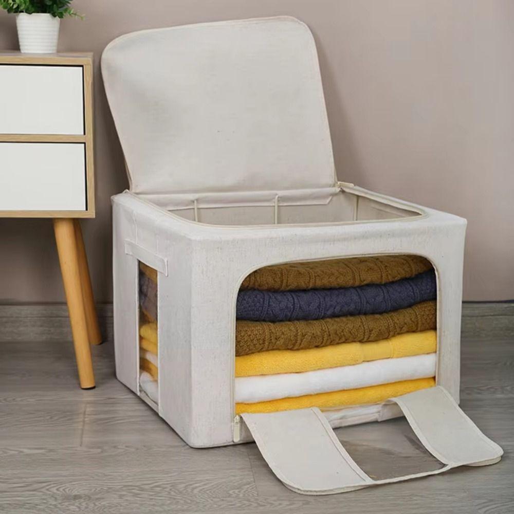 Large Capacity Closet Clothing Organizer Stackable Toy Storage Bins Fabric Storage Box  Wardrobe