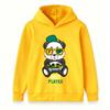 Kids Boys Girls Pullover Hoodie, Cool Gaming Panda Best Player Print Casual Long Sleeve Hooded Sweatshirt for Little Game Lovers Daily Wear Outdoor