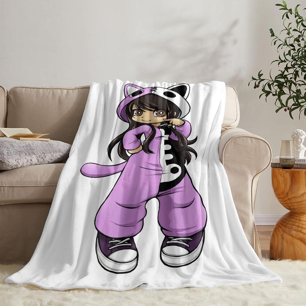 A-aPHMAU Throw Soft Flannel Throw Summer Blanket Lightweight Cozy Nap Blanket for Sofa Bed Travel