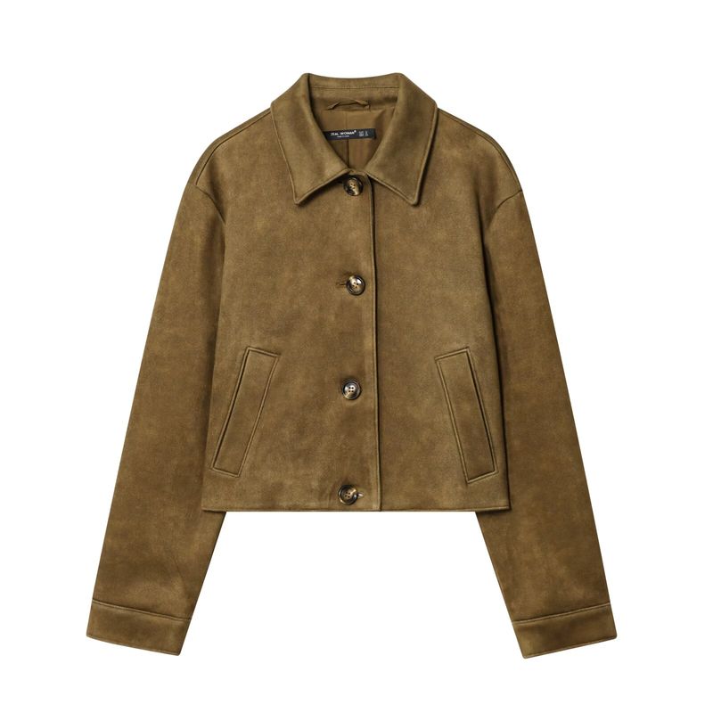 Araltay New Arrival Fashion Style Women's Clothing Fashion Short Suede Texture Effect Jacket Outwear 8372286