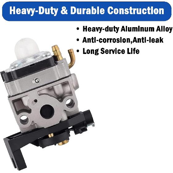 Carburetor Tune Up Kit Compatible with Mantis 7940 7268 7264 Mini Tiller, Fits 25cc Engine with Gasket Fuel Line Filter Kit
