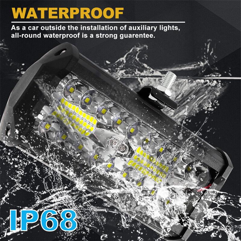 2Pcs 7'' Led Work Light Bar 800W Spot Flood Beams Combo For Car Tractor Boat Offroad Truck Suv Atv Car Repairing Lights