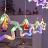Christmas Decoration Atmosphere Lights Star Christmas Tree Round Colorful Curtain Lights Surprise Party Hotel Creative Decoration Lights