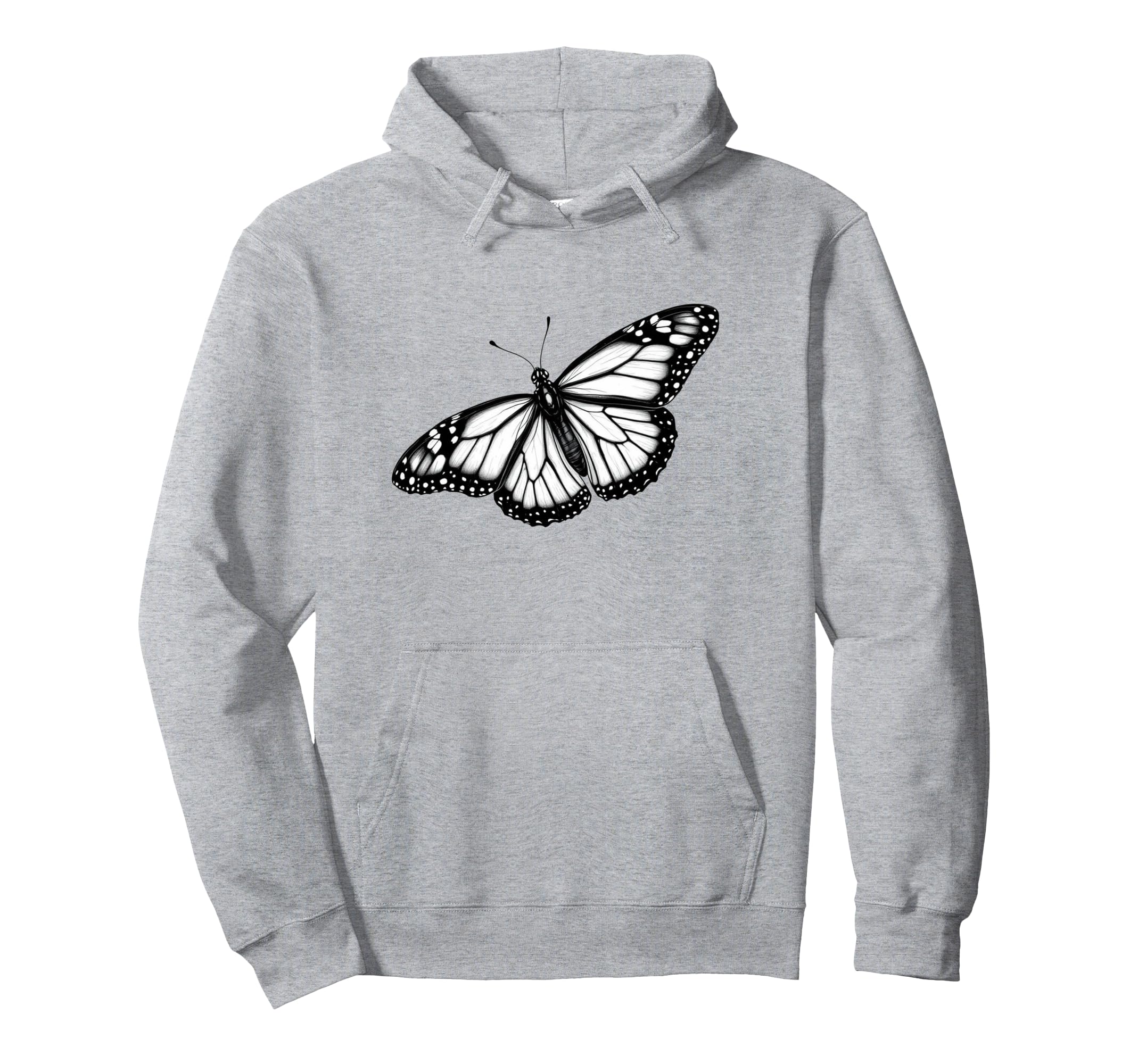 

Butterfly Collector Simple Graphic Hoodie серый