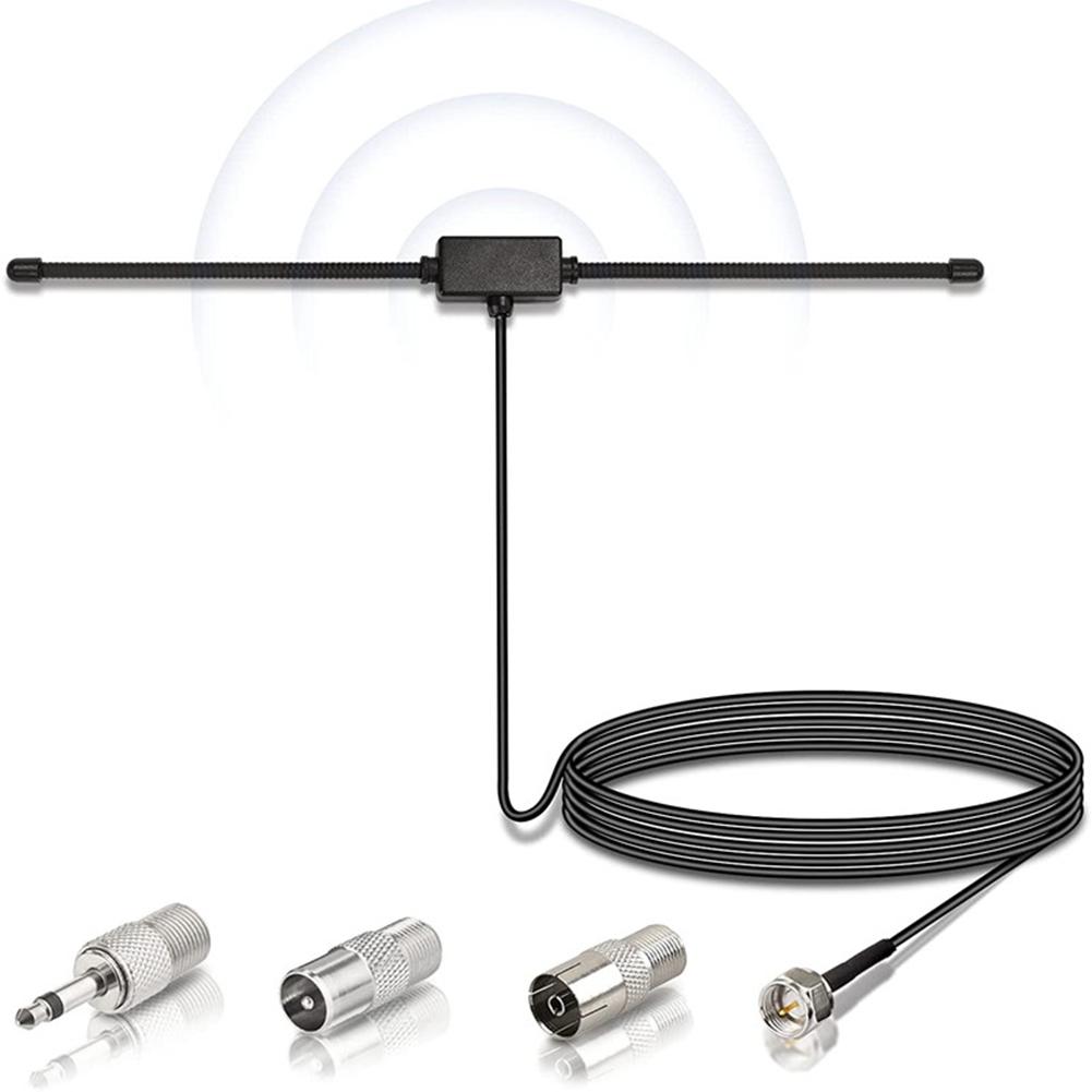 Universal Car Stereo AM FM Dipole Antenna Hidden Adhesive Mount AM FM Radio Antenna FM Sheep Horn Antenna