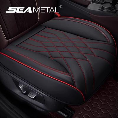 Full Wrapped Car Front Seat Cover Premium PU Leather Vehicle Seat Cushion Breathable Anti Slip Chair Protector Mat