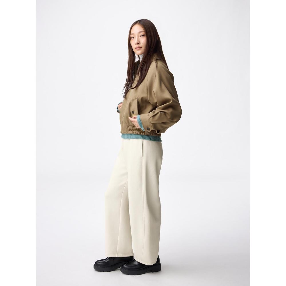 Gu By Uniqlo Heavyweight Sweat Barrel Leg Pants+ec  Short Length 63.5 Cm 