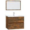 815735 vidaXL Bathroom Furniture Set 2 Pcs Smoked Oak