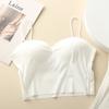 Ice Silk Seamless Gathering Without Steel Ring Thin Suspender Underwear Women's Fixed One-piece Cup Non-slip Comfortable Back Tube Top Women