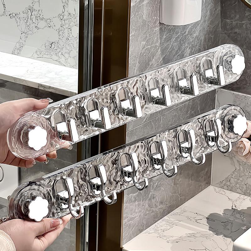 Suction Cup Hook Strong Bathroom Towel Rack No Punching Wall Hooks Hanging Coat Door Back Key Bag Holder Bathroom Accessories