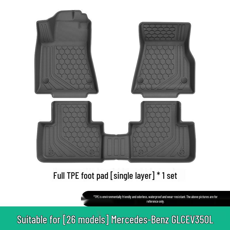 Eco-Friendly TPE Floor and Trunk Mats for 23-25 Mercedes-Benz GLC