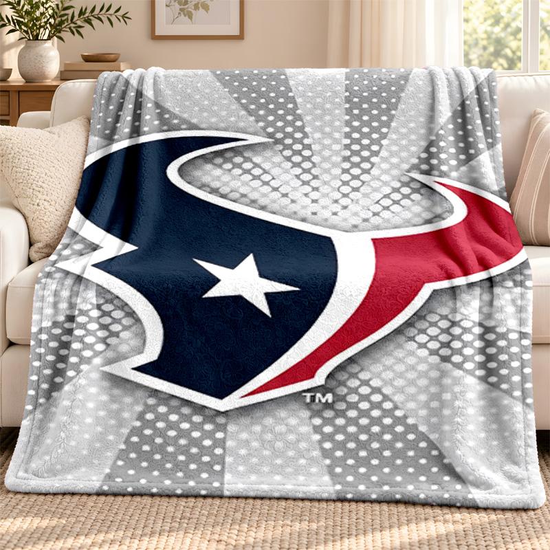 Houston Texans blanket Flannel Blanket Soft Cozy Plush Throw for Sofa Bed Lightweight Home Decoration Outdoor camping