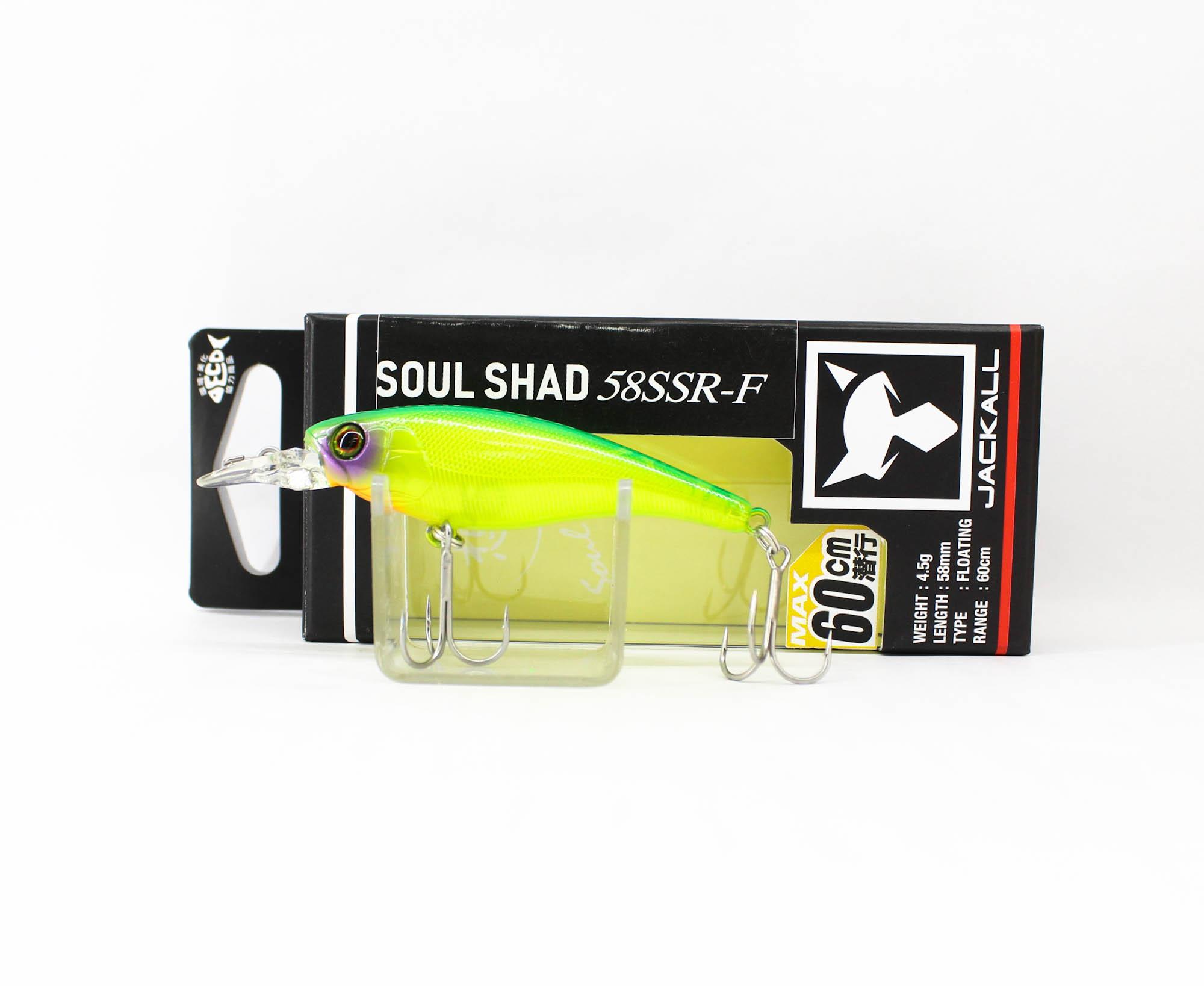

Jackall Soul Shad 58SSR F Floating Lure Lime Back Chart (0789)