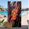 Manchester United Bedrucktes Strandtuch Schnelltrocknend Weiches Handtuch Tragbare Große Rechteckige Stranddecke für Reisen Schwimmbad