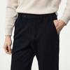 Joeone Men's Wool Blend Straight-Leg Casual Trousers