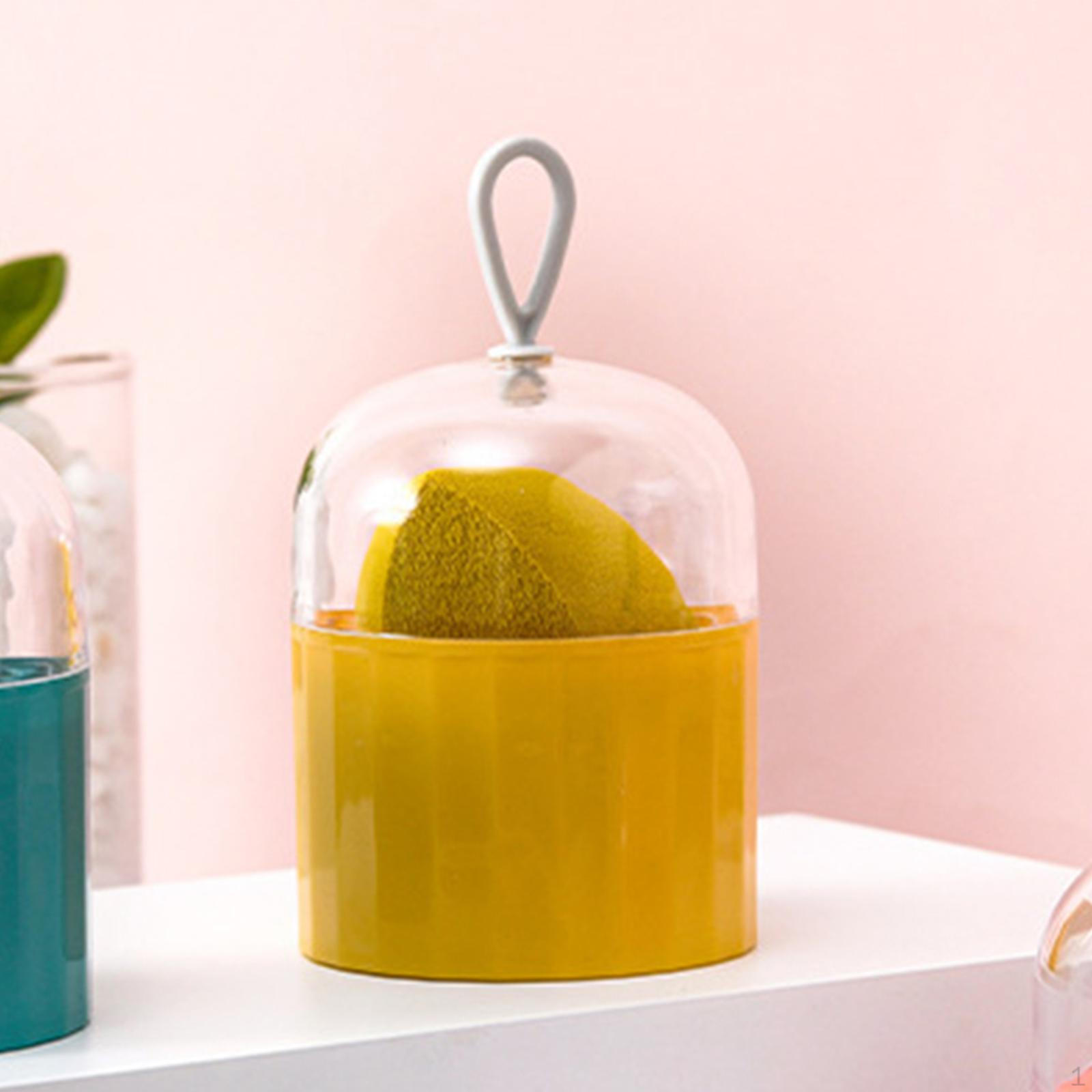

Makeup Sponge Holder, Beauty Carrying Case, with Silicone Handle, Organizer Lightweight жовтий