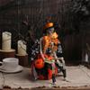 M-Modern-Halloween Skelett Kürbis Statue Harz Skulptur Figur Figur Skulptur Für Einzelhandel Veranda
