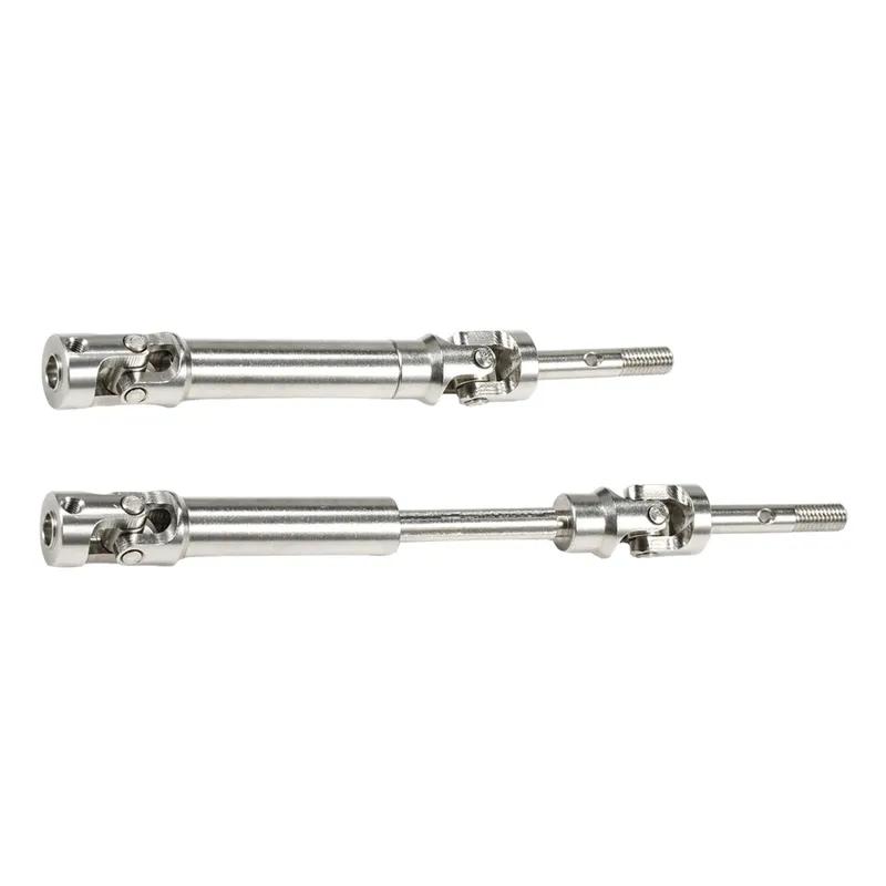 Machined Stainless Front Rear Steel Drive Shaft Universal Joint Driveshaft for 1/10 RC Truck SLASH Rustler Stampede Hoss Upgrade