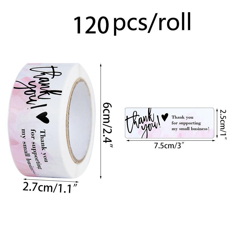 120Pcs Thank You for Your Order Stickers Labels for Envelope Sealing for Small Business Decor Sticker Stationery Package Decor