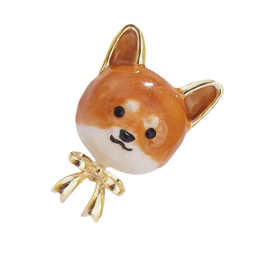 Fashionable Shiba Inu Brooch Delightful Shiba Inu Brooch Adornment Enhances Your Look With A Touch Of Fun
