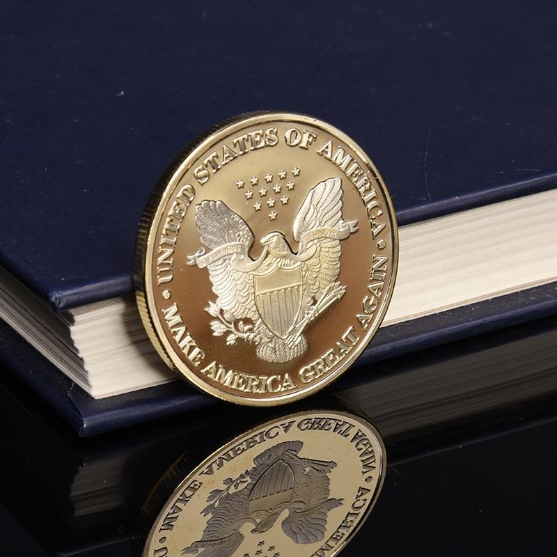 Donald Trump souvenir coin  gold and silver plated brand  coins