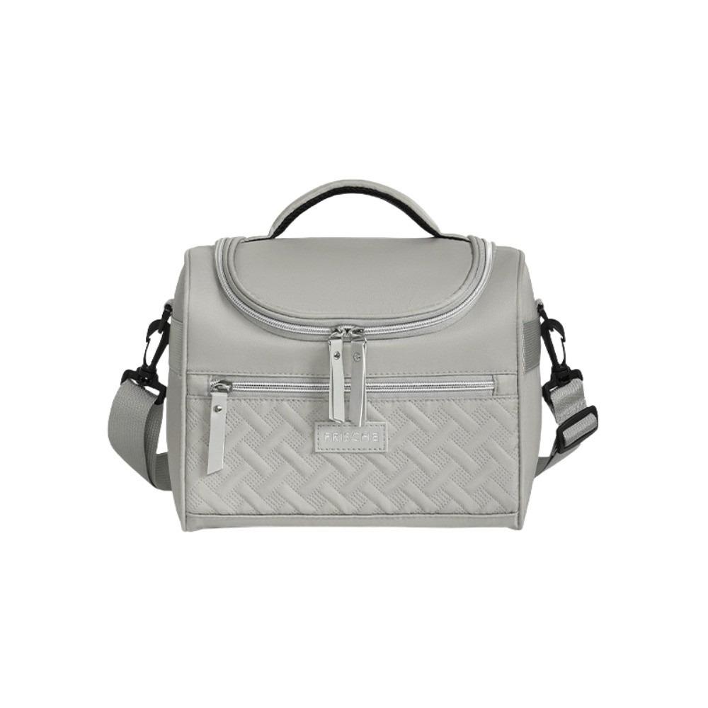 

PEVA Picnic Bag Thickened Insulated Bag Handbag Lunch Bag Food Storage серый