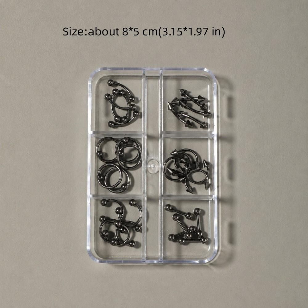 6/12 Grids Nail Art Rivets Kit Metal Nail Art Studs New Piercing Rivets Nail Charms  Gothic