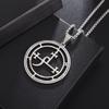 European and American Style New Men Solomon 72 Column Demon God Pattern Steel Pendant with Fashionable Temperament Titanium Steel Necklace for Women