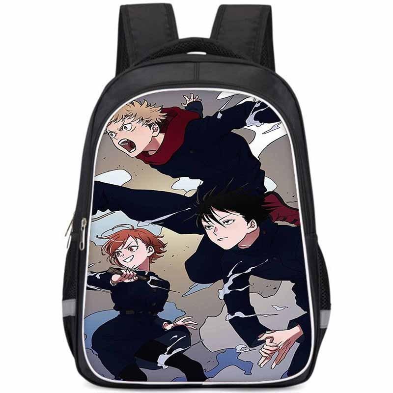 Spacious Jujutsu Kaisen Backpack For Kids With Lightweight Oxford Fabric