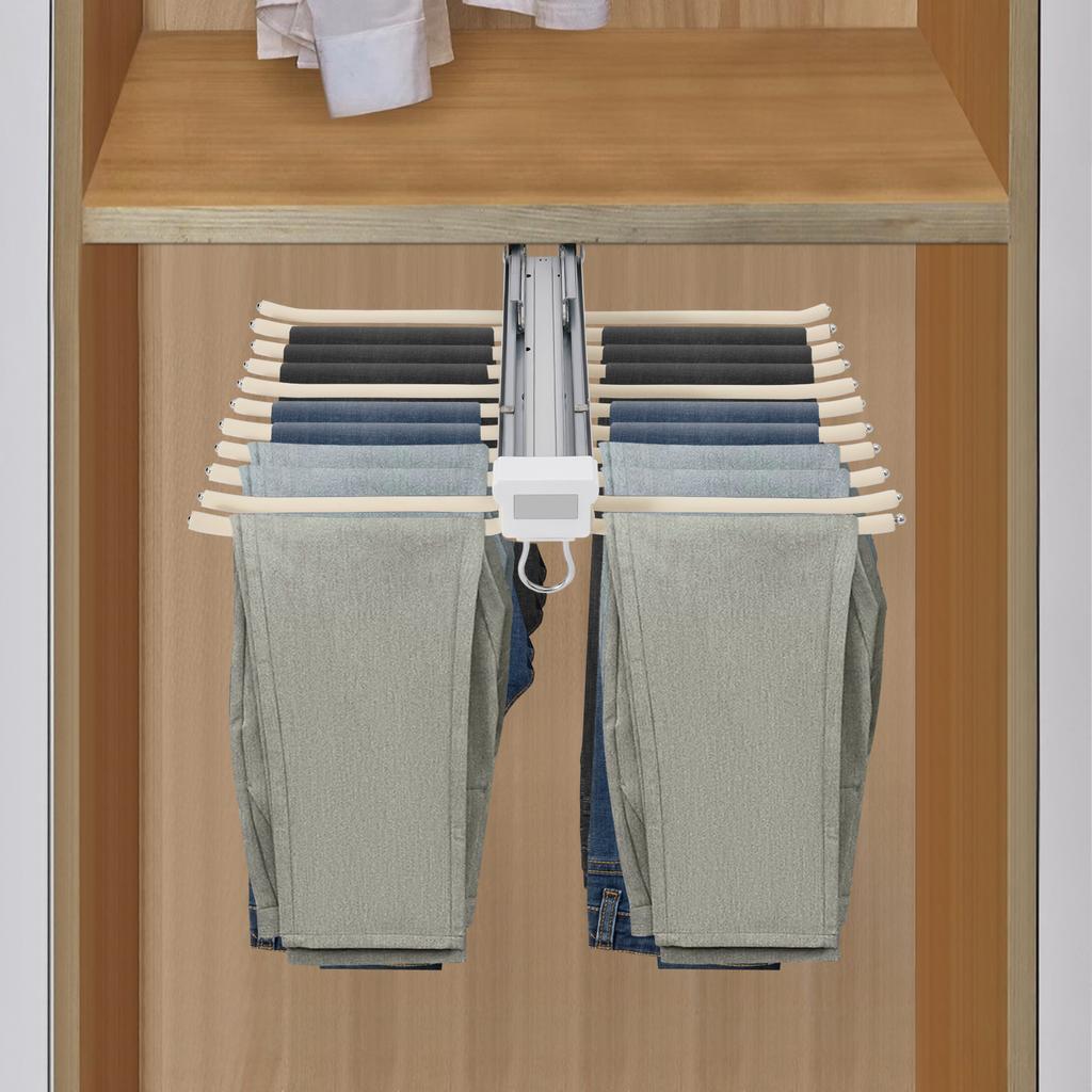 Double Row Trouser Hanger Extendable Trouser Holder For Wardrobe Multifunctional Trouser Trousers Organiser For Towels Scarves