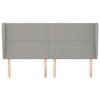 VidaXL Headboard with Ears Light Grey 183x23x118-128 Cm Fabric3117830