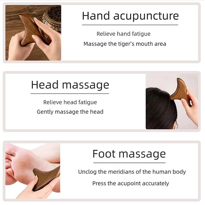 New Trigger Point Massage Gua Sha Tools Wood Therapy Massage Tools Professional Lymphatic Drainage for Back Neck Leg AMGJ010