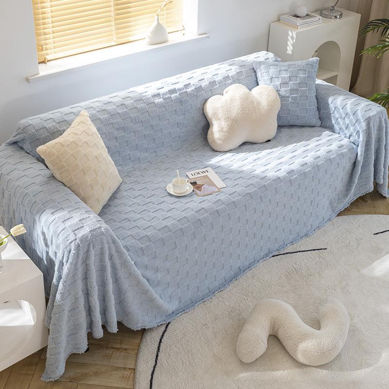 Sofabezug, Sofadecke, Unifarbener Sofaschutz, Nordischer Schlichter Sofabezug, Freizeitdecke, Picknickdecke, Verdickt