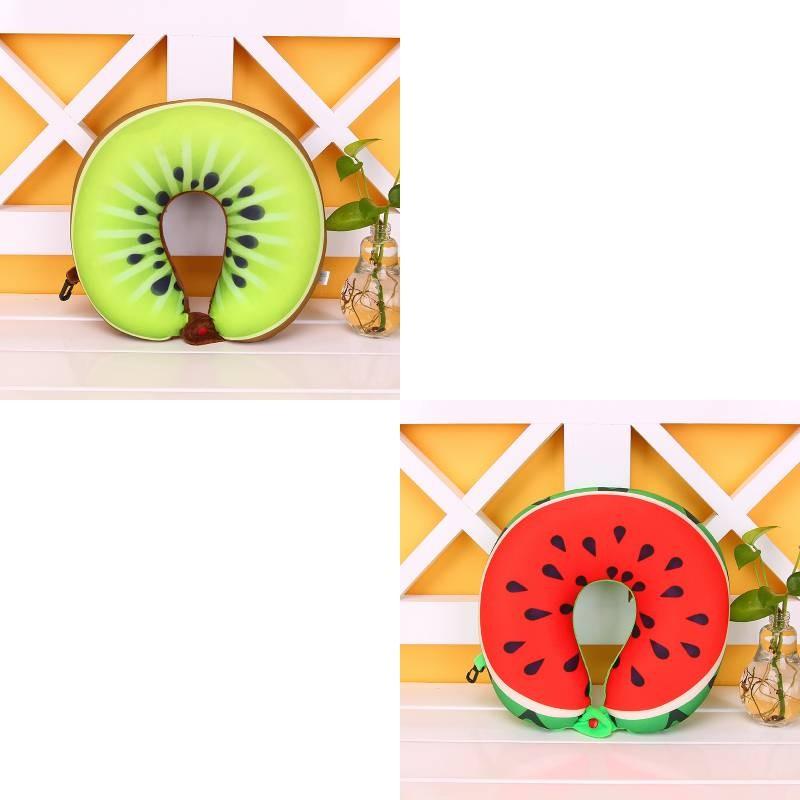 Orange Kiwi Watermelon U Shaped Neck Pillow Cartoon Foam Particle Plush Toy