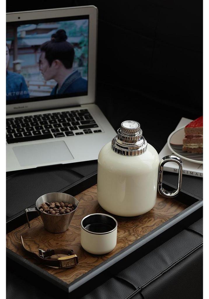 Oriental Pure Titanium Thermos Pot with Temperature Display - High-End White Tea Stewing Pot
