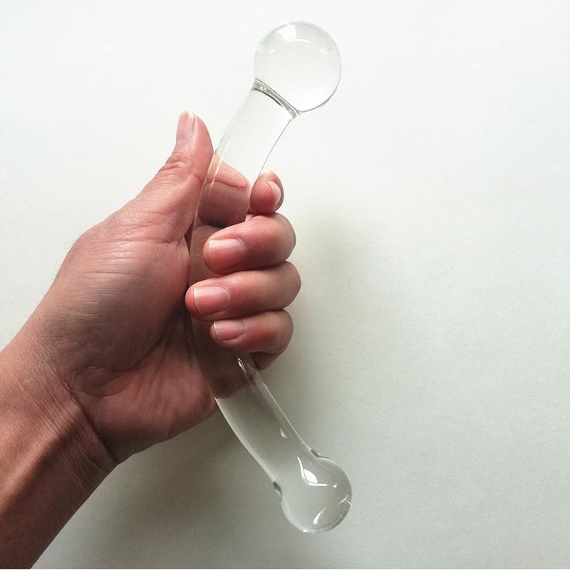 Dildos Anal Plug Transparent Glass Sex Toy Masturbator Anus Dilator, Stimulation Massager Pleasure for Men Women Adult Sex Toy